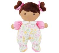 Lullaberry My First Doll Zuri - Muñeca de peluche suave con sonajero, 23 cm, traje floral rosa