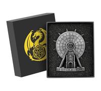 LULLEA Donna de regalo DND de Dragon DND plateada, rueda de la fortuna spinner, metálico DND cubo de ruedas, accesorios de juego de rol, con caja de regalo DND