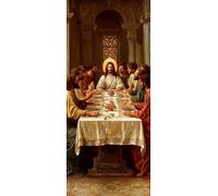 L'Ultima Cena. Dipingere con i Numeri Adulti, Misura XXL 60x180cm,. Paint by Numbers Kit Principianti Con 3 Penne, Kit Fai Da Te, Hobby Creativi Adulti Regalo Donna Decorazioni, (Senza Cornice) P0M-16