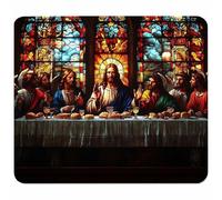 L'Ultima Cena Tappetino Mouse Piccolo 240x200x3mm, Tappetino Scrivania con Bordo Cucito, Mousepad Impermeabile e Antiscivolo, Pratica e Facile da Pulire, Accessori Gaming, Regalo Uomo, Cibo D-1545