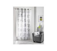 Lulu Castagnette - 1680122, Cortina con Anillas, 140 X 240 Cm, Lulu Script, Poliéster Estampado, Rosa