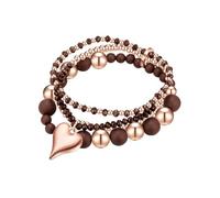 Lulu & Jane Brazalete encantado para Mujer Ferroaleación con Vidrio