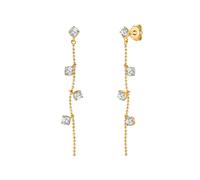 Lulu & Jane Pendientes azul claro / oro One Size EUR