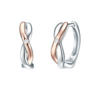 Lulu & Jane Pendientes oro rosa / plata / blanco One Size EUR