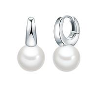 Lulu & Jane Pendientes plata / blanco perla One Size EUR