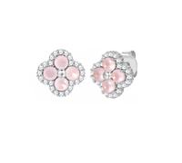 Lulu & Jane Pendientes rosa / plata / transparente One Size EUR