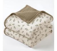 Lulu moon Musselin Decke Baby - Atmungsaktive Babydecke,Baby Decken Neugeborenen,Weiche Krabbeldecke für Kinder,Musselin Schlafdecken für Kleinkinder Mädchen Junge 120 x 120cm (Herbstblatt)