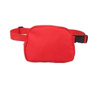 Lulu Riñonera de Nailon, riñoneras, Bolsillos con Cremallera y diseño a Prueba de Polvo, riñonera Cruzada para Adultos al Aire Libre, Nailon 600D (Rojo)