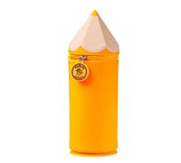 Lulubug Estuche de Silicona con Forma de Bolígrafo, Color Naranja, Estuche Suave para Lápices y Artículos de Papelería, Diseño de Animales