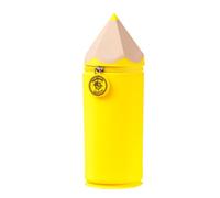 Lulubug Estuche de silicona - forma de bolígrafo amarillo | Estuche de silicona suave para lápices | Estuche para lápices y portalápices | Estuche de animales