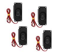 LuluDa 4Pcs Altavoces Multimedia Estéreo,Altavoz para Pequeño Proyecto Electrónico Bricolaje Compatible con Arduino Raspberry Pi(Negro)