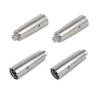 LuluDa XLR Conector de 3 pines Paquete de 4 a RCA Adaptador de conector de micrófono de audio profesional Convertidor