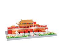 LULUFUN Juego de bloques de construcción, arquitectura Tiananmen, juegos de construcción de arquitectura antigua, famosa arquitectura china, juegos de minibloques, regalos de juguete para niños y
