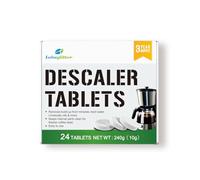 LULUGLITTER Pastillas de limpieza para máquina de espresso, tabletas descalcificadoras para cafetera, 24 unidades, compatibles con Nespresso, Keurig, Ninja, Delonghi, Miele, pestañas descalcificadoras