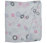 Lulujo Manta de muselina (círculos rosados)