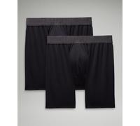 lululemon - Bóxer Built To Move Pack de 2 para Hombre - 13 cm - Luxtreme - Color Negro - Talla Mediana