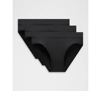 lululemon - Braga de Bikini Underease de Talle Medio Pack de 3 para Mujer - Malla - Color Negro - Talla Grande
