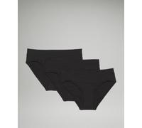 lululemon - Braga de Bikini Underease de Talle Medio Pack de 3 para Mujer - Malla - Color Negro - Talla Mediana
