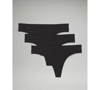 lululemon - Braga Estilo Tanga de Talle Medio Underease Pack de 3 para Mujer - Malla - Color Negro - Talla XS