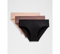 lululemon - Braga Invisiwear de Corte Bikini de Talle Medio Pack de 3 para Mujer - Algodón Pima - Color Negro - Talla 2XL