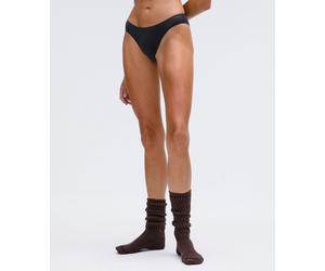 lululemon - Braga Wundermost de Corte Bikini y Talle Medio de Nulu Ultrasuave para Mujer - Algodón Pima - Color Negro - Talla Grande