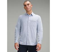 lululemon - Camisa de Manga Larga Commission Bolsillo para Hombre - Algodón Pima - Color Azul/Blanco/Pastel - Talla XL