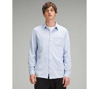 lululemon - Camisa de Manga Larga Commission Bolsillo para Hombre - Algodón Pima - Color Azul/Blanco/Pastel - Talla Grande