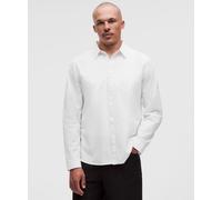 lululemon - Camisa de Manga Larga New Venture Corte Clásico Renovado para Hombre - Algodón Pima - Color Blanco - Talla 2XL