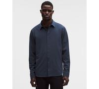 lululemon - Camisa de Manga Larga New Venture Corte Estrecho Renovado para Hombre - Algodón Pima - Color Azul - Talla 2XL