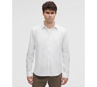 lululemon - Camisa de Manga Larga New Venture Corte Estrecho Renovado para Hombre - Algodón Pima - Color Blanco - Talla Grande