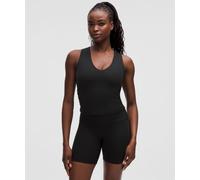 lululemon - Camiseta de Tirantes All It Takes con Cuello En Pico Sujeción Ligera Copas B-D Acanalado para Mujer - Nulu - Color Negro - Talla 8