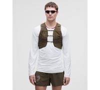 lululemon - Chaleco Fast and Free X Geoff Mcfetridge para Carrera En Montaña - Malla - Color Cafe/Verde - Talla XS/S