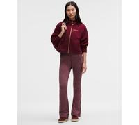 lululemon - Mallas Acampanados Softy Suedey Lunar New Year de Talle Alto y Bajo con Aberturas Más Cortas para Mujer - Color Borgoña/Rojo - Talla 6