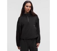 lululemon - Plush Velour Oversized Half Zip para Mujer - Forro Polar - Color Negro - Talla Mediana