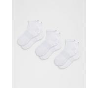 lululemon - Unisex Power Stride Ankle Socks 3 Pack - Malla - Color Blanco - Talla Grande