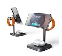 LULULOOK Estación de Carga para Samsung,3 en 1 Cargador rápida de 15W Inalámbrico de Aluminio para Galaxy S25 Ultra S24,S23 S22,Note,Z Fold 7,Flip,Cargador de 5W para Galaxy Watch Ultra/7/6/5/4/Buds