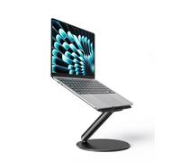 LULULOOK Soporte plegable para ordenador portátil con base giratoria de 360°, soporte de aluminio para ordenador portátil, soporte ajustable para MacBook Pro M4, MacBook Air, Allen Laptop de 10 a 17