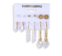 LULUMAIC Jeyry Women Pendientes, Pendientes de Gran tamaño Pendientes de Perlas para Mujeres Twist Pendiendo Pen Big Circle Leopard Fashion Jewelry RESS para Novia, Esposa, Hermana,