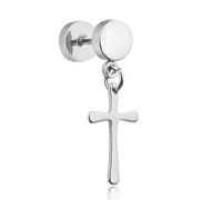 LULUMAIC Jeyry Women Pendientes, Unisex Cross Moon Star Fish Hoop Pendientes de arado de la Cadena de Acero Triángulo de Acero Geometría Punk Punte Present