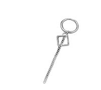 LULUMAIC Pendientes de Joyas para Mujeres, minilismo Pon de Acero Inoxidable Tasel de Moneda Cadena geométrica Círculo Redondo Forma Unisex Pendientes de aro Presente presentes para Novia, Esposa,
