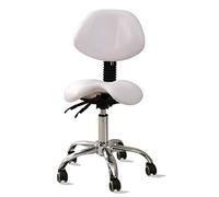 LULUMAIC Saddle Sabures Doctor Silla Dentista Altura de Taburete Ajustable para clínica Dentista Beauty Salon Tattoo Home Office, White