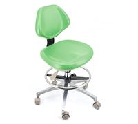 LULUMAIC Silla de Asistente de Taburete de Doctor Ajustable de 360 Grados Rotación con Respaldo y reposapiés Silla Dentista Taburete de Doctor PU Cuero, b, m