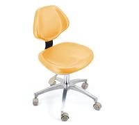 LULUMAIC Silla de Dentista Ajustable Silla de Taburete de Doctor Rotación de 360 Grados con Silla de Oficina en casa de Cuero de Respaldo de Respaldo, a, l
