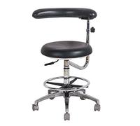 LULUMAIC Silla de Silla de médico Ajustable con Silla de Rodadura Lumbar de Soporte para redacción, computadora, Hospital, clínica, dentalhygienis, hogar, Negro