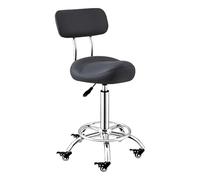 LULUMAIC Silla de Silla de Montar Silla de Silla de monarilla giratoria de Altura Ajustable de 50-70 cm con Rueda de Bloqueo, reposapiés y Taburete de salón de Retroceso