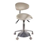 LULUMAIC Silla de Silla de Silla Silla de Masaje, Silla de Masaje con Respaldo de Gas giratoria Ajustable Taburete ergonómico para pelicura Masaje de Tatuaje salón de SPA, Blanco