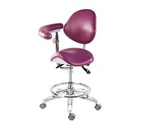 LULUMAIC Silla de Silla de Silla Silla del Dentista, Silla de Masaje de Silla con Respaldo de Gas Giratorio Ajustable Taburete ergonómico para pelicura de Tatuaje de Tatuaje salón de SPA, púrpura