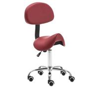 LULUMAIC Silla de sillín Silla giratoria rodante con Soporte Trasero y Ruedas Silla ergonómica de elevación de Gas Ajustable para clínica