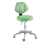 LULUMAIC Silla médica Dental Dentista Dentista Doctor La Silla móvil Ajustable de Cuero de Microfibra para Hospital, clínica, Dental, hogar, consultorio, Verde, l/52 cm a 63 cm