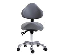 LULUMAIC Sillas de heces de Silla Ajustables con Soporte Posterior Asiento Esteticista ergonómico para el salón Tattoo Shop Home Dentist, Gris